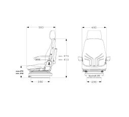 GRAMMER construction machinery seat Actimo - 1081900 - MSG 85/722 GRAMMER 1081900