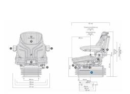GRAMMER tractor seat Maximo Comfort Plus - NEW - 1288546 - MSG 95A/731 GRAMMER 1288546