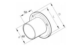 HOSE FLANGE 60mm Eberspaecher 20.1577.89.0601 Eberspaecher 20.1577.89.0601