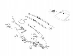 Wiper Drive Mechanism A2468200040 Mercedes Mercedes-Benz A2468200040 