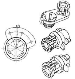 Holder, beam hight control adjuster HELLA 8HG 183 586-001