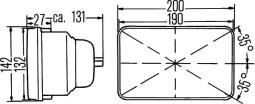 Insert, headlight Hella 1AE 003 427-021