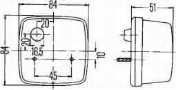 Position Light HELLA 2PF 003 014-077