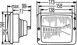 Headlight Hella 1AA 004 109-201