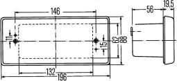 Rear Fog Light HELLA 2NE 003 734-091