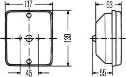 Rear Fog Light HELLA 2NE 003 236-001