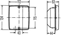 Rear Fog Light HELLA 2NE 003 236-301