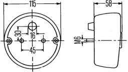 Tail Light Assembly HELLA 2SD 001 679-001