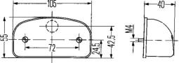 Licence Plate Light HELLA 2KA 001 386-231