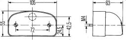 Licence Plate Light HELLA 2KA 001 386-287