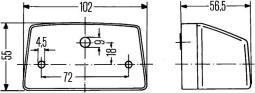 Licence Plate Light HELLA 2KA 003 389-061