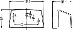 Licence Plate Light HELLA 2KA 003 389-211