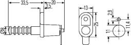 Switch, door contact HELLA 6ZF 007 239-001