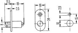 Switch, door contact HELLA 6ZF 004 365-011