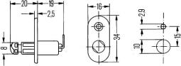 Switch, door contact HELLA 6ZF 004 365-041