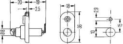 Switch, door contact HELLA 6ZF 004 365-031