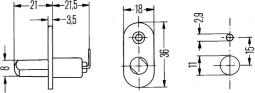 Switch, door contact HELLA 6ZF 005 388-001