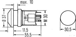 Hazard Warning Light Switch HELLA 6HF 003 916-107