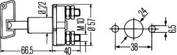 Main Switch, battery HELLA 6EK 002 843-051