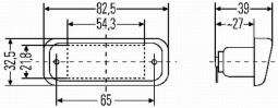 Licence Plate Light HELLA 2KA 005 049-017