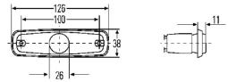 Side Marker Light HELLA 2PS 962 964-018