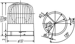 Rotating Beacon Hella 2RL 007 550-021