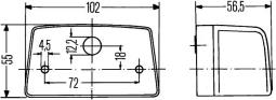 Licence Plate Light HELLA 2KA 998 523-017