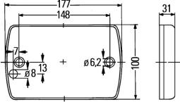 Strobe-type Beacon Hella 2XD 965 429-011