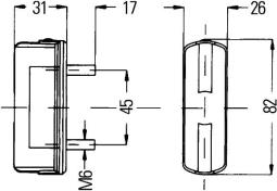 Licence Plate Light HELLA 2KA 997 011-001