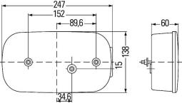 Tail Light Assembly HELLA 2VP 998 232-301