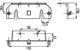 Holder, side marker lights HELLA 8HG 160 409-002