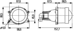 Headlight Hella 1KL 998 570-021