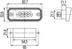 Licence Plate Light HELLA 2KA 010 278-607