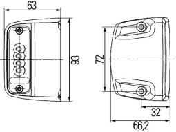 Licence Plate Light HELLA 2KA 010 278-121