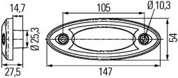 Side Marker Light HELLA 2PS 344 690-627