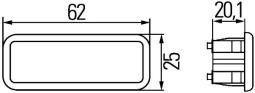 Door Open Warning Light HELLA 2XT 009 098-307