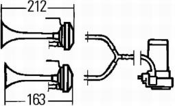 Trumpet Horn HELLA 3PB 003 001-651