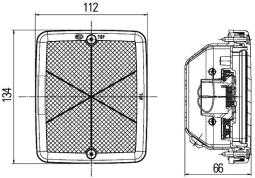 Rear Fog Light Hella 2NE 013 236-101
