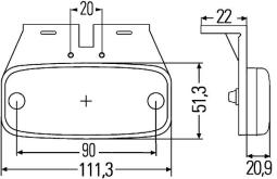 Side Marker Light HELLA 2PS 345 600-021