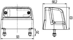 Licence Plate Light HELLA 2KA 012 271-051