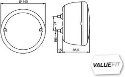 Rear Fog Light HELLA 2NE 357 026-231