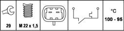 Temperature Switch, radiator fan HELLA 6ZT 007 807-001