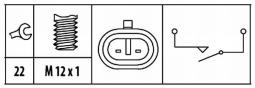 Switch, reverse light Hella 6ZF 181 612-021