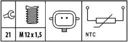 Sensor, coolant temperature HELLA 6PT 009 309-471