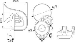 Trumpet Horn HELLA 3PA 013 410-011