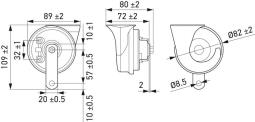 Trumpet Horn HELLA 3FH 007 424-801