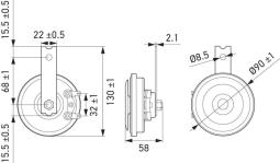 Signal Horn HELLA 3AM 922 000-971