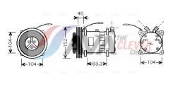 Compressor, air conditioning AVA QUALITY COOLING CLAK001