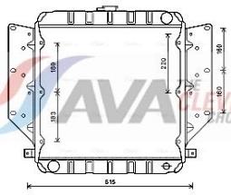 Radiator, engine cooling AVA Quality Cooling CR2134