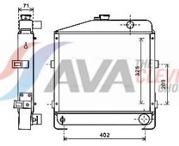 Radiator, engine cooling AVA Quality Cooling CS2023